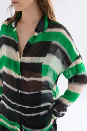 Eir Sheer Shirt Saillte Print