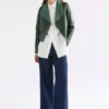 Fine Leather Jacket Milan Green Fine Leather Jacket Milan Green