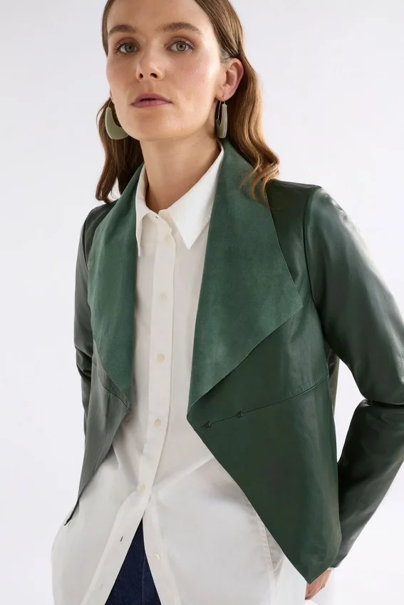 Fine Leather Jacket Milan Green Fine Leather Jacket Milan Green