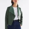 Fine Leather Jacket Milan Green Fine Leather Jacket Milan Green