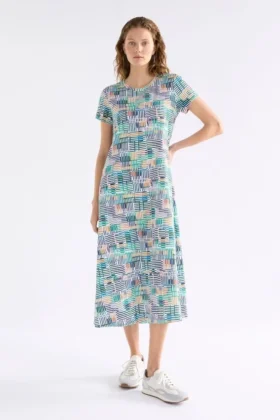 Haki Dress Chess Print