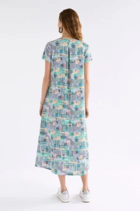 Haki Dress Chess Print