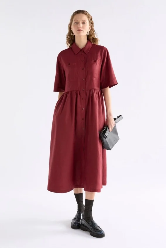 Llinen Light Dress Bordeaux Llinen Light Dress Bordeaux