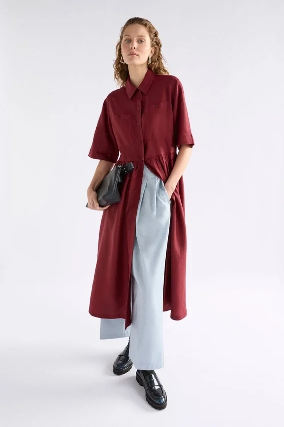 Llinen Light Dress Bordeaux Llinen Light Dress Bordeaux