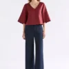 Llinen Light V Neck Top