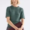 Luft Lurex Knit Top Sage Gold