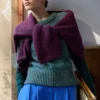 Luft Lurex Knit Top Sage Gold