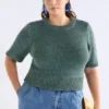 Luft Lurex Knit Top Sage Gold