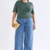Luft Lurex Knit Top Sage Gold