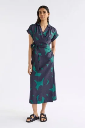 Minnen Wrap Dress Tera Print