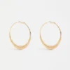 Solf Metallic Hoop Earring