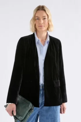 Velvet Soft Blazer Jacket Black Velvet Soft Blazer Jacket Black